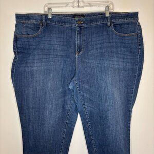 TALBOTS WOMAN Flawless 5 Pocket Boyfriend Jeans Womens 24W Plus Denim Stretch